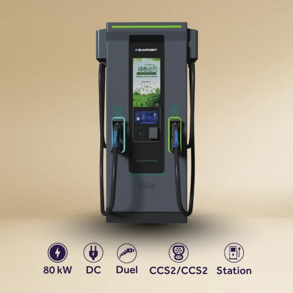 80 kW DC CCS2/CCS2 Dual Cable EV Charging Station – Blaupunkt